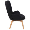 Sillón Orejero Nórdico Durham Negro