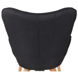Sillón Orejero Nórdico Durham Negro