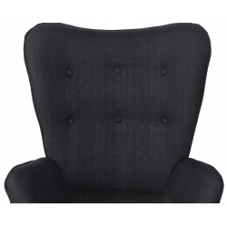 Sillón Orejero Nórdico Durham Negro