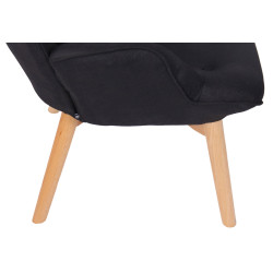 Sillón Orejero Nórdico Durham Negro