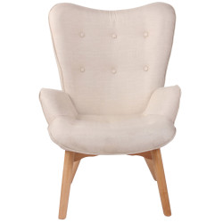 Sillón Orejero Nórdico Durham Crema