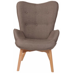 Sillón Orejero Nórdico Durham Gris topo