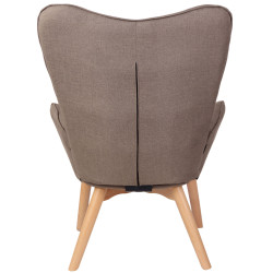 Sillón Orejero Nórdico Durham Gris topo