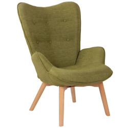 Sillón Orejero Nórdico Durham Verde