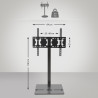 Soporte De Pie Para TV De Plasma De 32 - 65" Cuadrada,Negro mate
