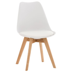 Silla Linares En Estilo Nórdico Blanco,Plástico