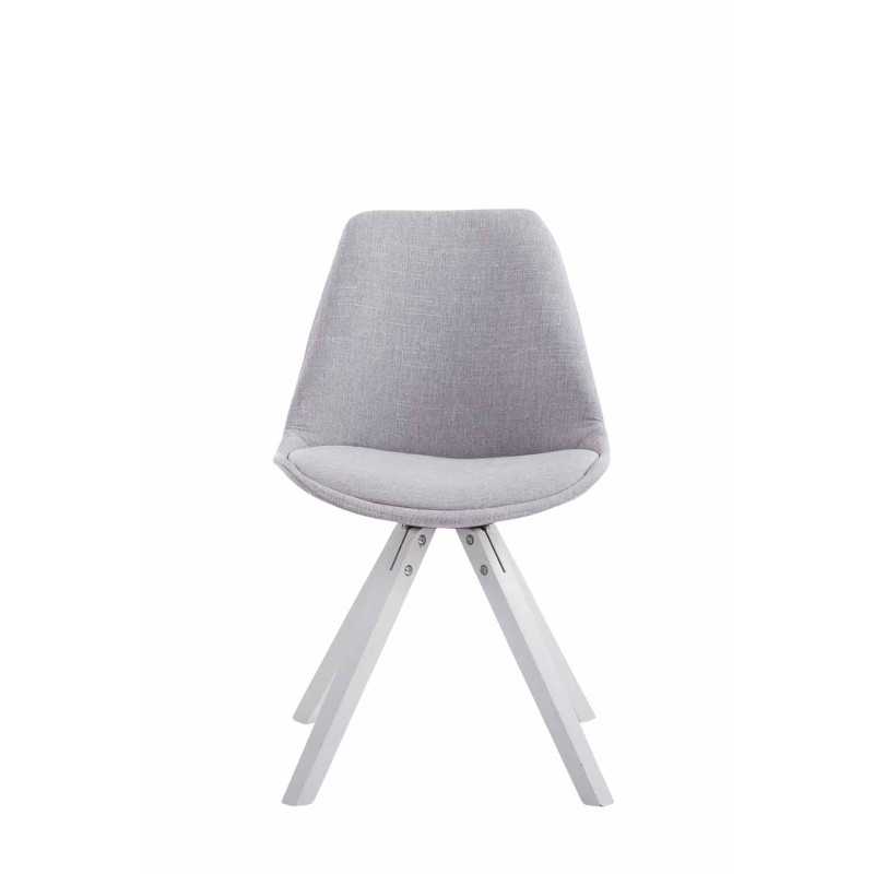 Silla visita Toulouse Square en Tela Gris,Blanco (roble)