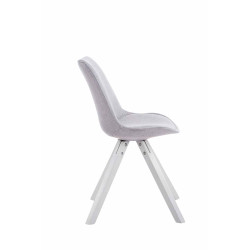 Silla visita Toulouse Square en Tela Gris,Blanco (roble)
