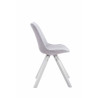 Silla visita Toulouse Square en Tela Gris,Blanco (roble)