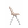 Silla visita Toulouse Square en Tela Crema,Blanco (roble)