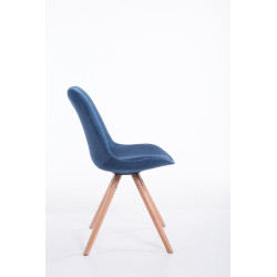Silla visita Toulouse Rund en Tela Azul,Natural (roble)