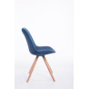 Silla visita Toulouse Rund en Tela Azul,Natural (roble)