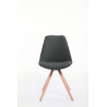 Silla visita Toulouse Rund en Tela Gris oscuro,Natural (roble)
