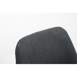 Silla visita Toulouse Rund en Tela Gris oscuro,Natural (roble)