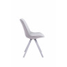 Silla visita Toulouse Rund en Tela Gris,Blanco (roble)