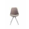 Silla visita Toulouse Rund en Tela Gris topo,Blanco (roble)