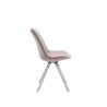 Silla visita Toulouse Rund en Tela Gris topo,Blanco (roble)