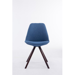 Silla visita Toulouse Rund en Tela Azul,Cappuccino (roble)