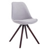 Silla visita Toulouse Rund en Tela Gris,Cappuccino (roble)