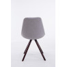 Silla visita Toulouse Rund en Tela Gris,Cappuccino (roble)
