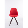 Silla visita Toulouse Rund en Tela Rojo,Cappuccino (roble)
