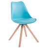 Silla visita Toulouse Square Azul,Natural (roble)