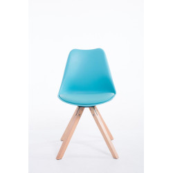Silla visita Toulouse Square Azul,Natural (roble)
