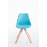 Silla visita Toulouse Square Azul,Natural (roble)