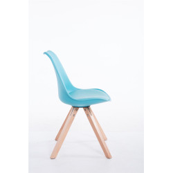 Silla visita Toulouse Square Azul,Natural (roble)