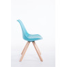 Silla visita Toulouse Square Azul,Natural (roble)