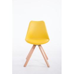 Silla visita Toulouse Square Amarillo,Natural (roble)