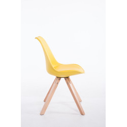 Silla visita Toulouse Square Amarillo,Natural (roble)