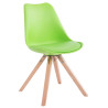 Silla visita Toulouse Square Verde,Natural (roble)