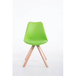 Silla visita Toulouse Square Verde,Natural (roble)