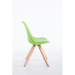 Silla visita Toulouse Square Verde,Natural (roble)
