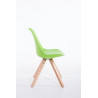 Silla visita Toulouse Square Verde,Natural (roble)