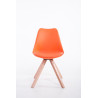 Silla visita Toulouse Square Naranja,Natural (roble)