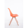 Silla visita Toulouse Square Naranja,Natural (roble)