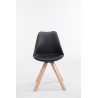 Silla visita Toulouse Square Negro,Natural (roble)