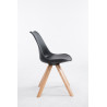 Silla visita Toulouse Square Negro,Natural (roble)