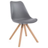 Silla visita Toulouse Square Gris,Natural (roble)