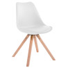 Silla visita Toulouse Square Blanco,Natural (roble)