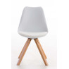 Silla visita Toulouse Square Blanco,Natural (roble)