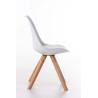 Silla visita Toulouse Square Blanco,Natural (roble)
