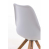 Silla visita Toulouse Square Blanco,Natural (roble)