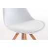 Silla visita Toulouse Square Blanco,Natural (roble)