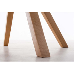 Silla visita Toulouse Square Blanco,Natural (roble)