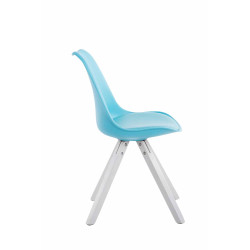 Silla visita Toulouse Square Azul,Blanco (roble)