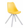 Silla visita Toulouse Square Amarillo,Blanco (roble)