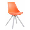 Silla visita Toulouse Square Naranja,Blanco (roble)